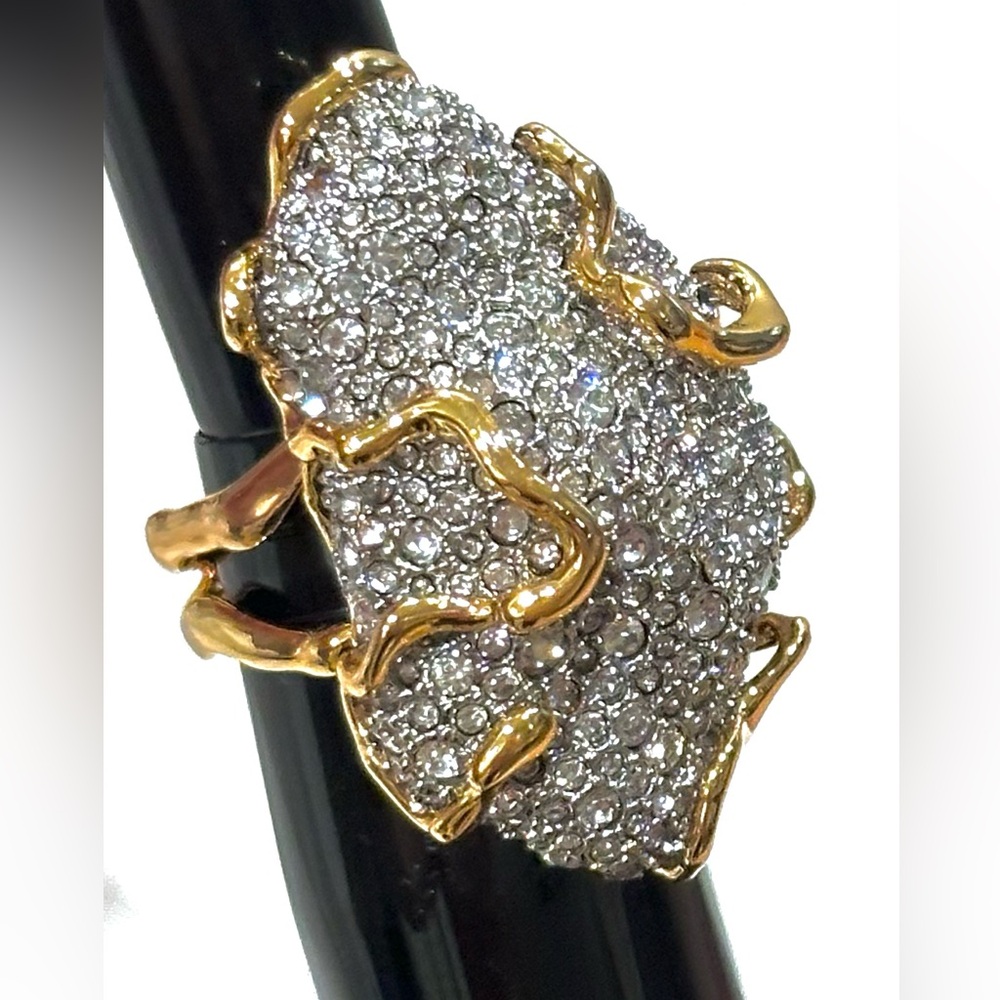 Alexis Bittar Solanales Goldtone Crystal Ring - Picture 5 of 6